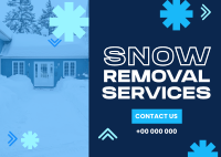 Snowy Snow Removal Postcard Design