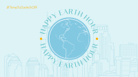 Earth Hour Lineart Facebook Event Cover Design