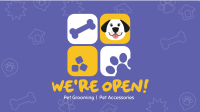 Pet Store Now Open Facebook Event Cover Design