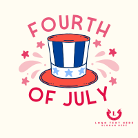 Celebration of 4th of July Instagram Post Design