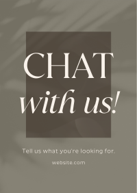 Classic Minimalist Chat Poster Preview
