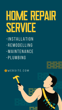 Home Repair Man Service Offer Facebook Story Image Preview