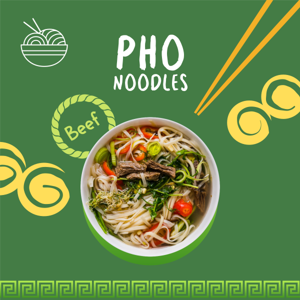 Pho Food Bowl Instagram Post Design Image Preview