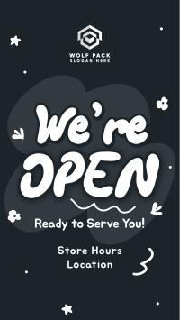 We're Open Doodles Instagram Reel Image Preview