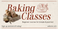 Beginner Baking Class Twitter Post Design