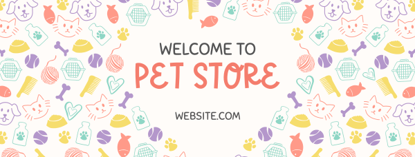 Pet Store Now Open Facebook Cover Design Image Preview