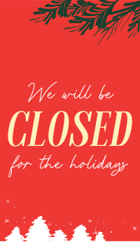 Closed for the Holidays Facebook story Image Preview