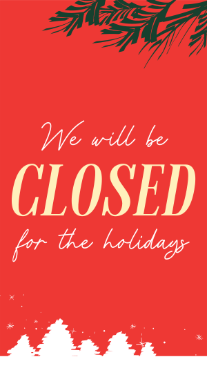 Closed for the Holidays Facebook story Image Preview