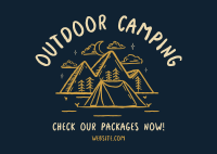 Rustic Camping Postcard Image Preview