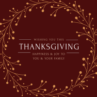 Thanksgiving Greeting Instagram Post Design