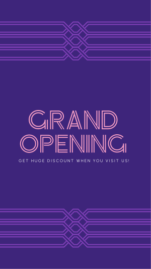 Minimalist Art Deco Grand Opening Facebook story Image Preview