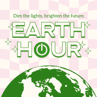 Earth Hour Retro Linkedin Post Image Preview