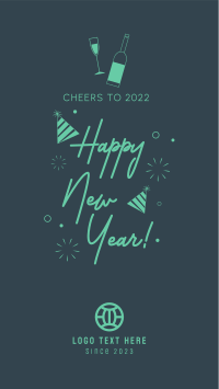 Cheers to New Year Facebook story Image Preview