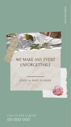 Event and Party Planner Scrapbook Instagram story Image Preview