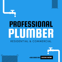 Professional Plumber Instagram Post Design