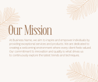 Minimalist Brand Mission Facebook post Image Preview