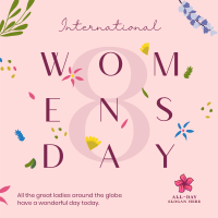 Women's Day Flower Overall Instagram Post Image Preview