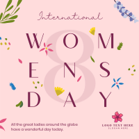 Women's Day Flower Overall Instagram Post Preview