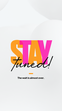 Simplistic Stay Tuned Instagram reel Image Preview