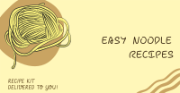 Raw Noodles Illustration Facebook ad Image Preview