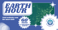 Retro Earth Hour Reminder Facebook ad Image Preview