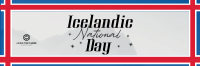 Textured Icelandic National Day Twitter Header Design