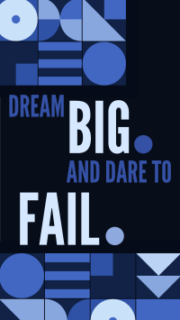 Dream Big, Dare to Fail YouTube Short Design