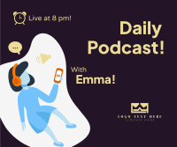 Live Daily Podcast Facebook post Image Preview