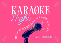 Karaoke Bar Postcard Image Preview