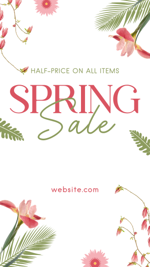 Sale of Spring Facebook story Image Preview