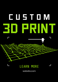Custom 3D Print Poster Image Preview