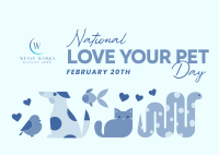 National Love Your Pet Day Postcard Image Preview