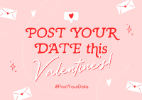 Your Valentine's Date Postcard Design