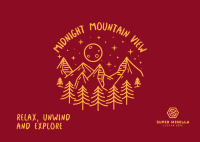 Midnight Mountain Valley Postcard Image Preview