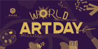 Quirky World Art Day Twitter post Image Preview