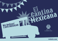 The Mexican Canteen Postcard Design