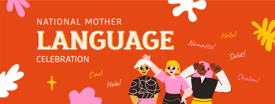 Celebrate Mother Language Day Facebook cover Image Preview