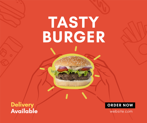 Burger Home Delivery Facebook Post Design Image Preview