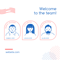 Welcome Team Instagram post Image Preview