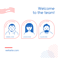 Welcome Team Instagram Post Design