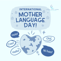 World Mother Language Instagram Post Design