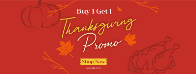 Thanksgiving Buy 1 Get 1 Facebook cover Image Preview