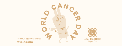 Cancer Peace Sign Facebook cover Image Preview