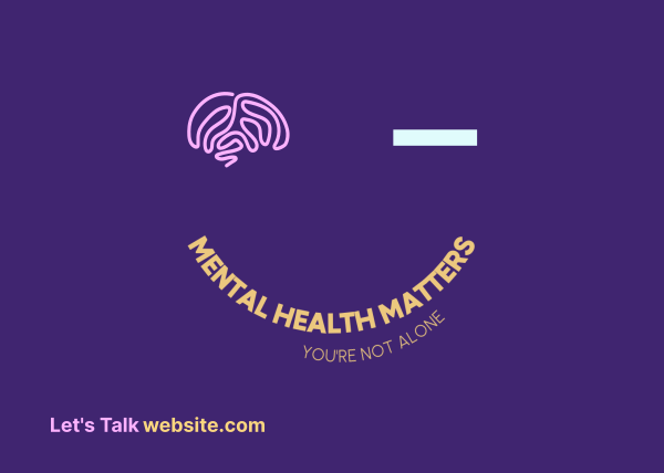 Mental Health Matters Postcard Design Image Preview