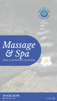 Zen Massage Services Facebook Story Design