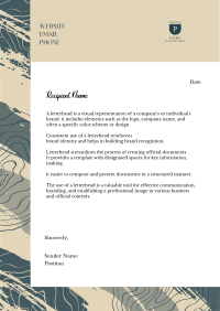 Modern Brush Strokes Letterhead Design