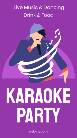 Karaoke Party Facebook story Image Preview