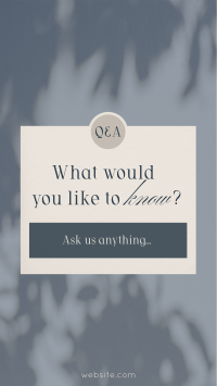 Aesthetic Q&A Instagram Reel Design