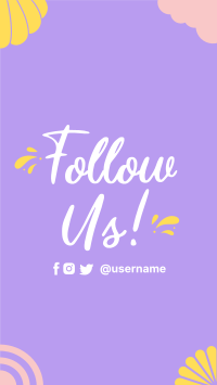 Quirky Follow Us Instagram story Image Preview