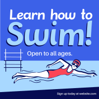 Summer Swimming Lessons Instagram Post Design